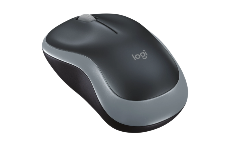 Logitech Wireless Mouse M185 3 Button Wireless M185 Optical Mouse Grey, Black