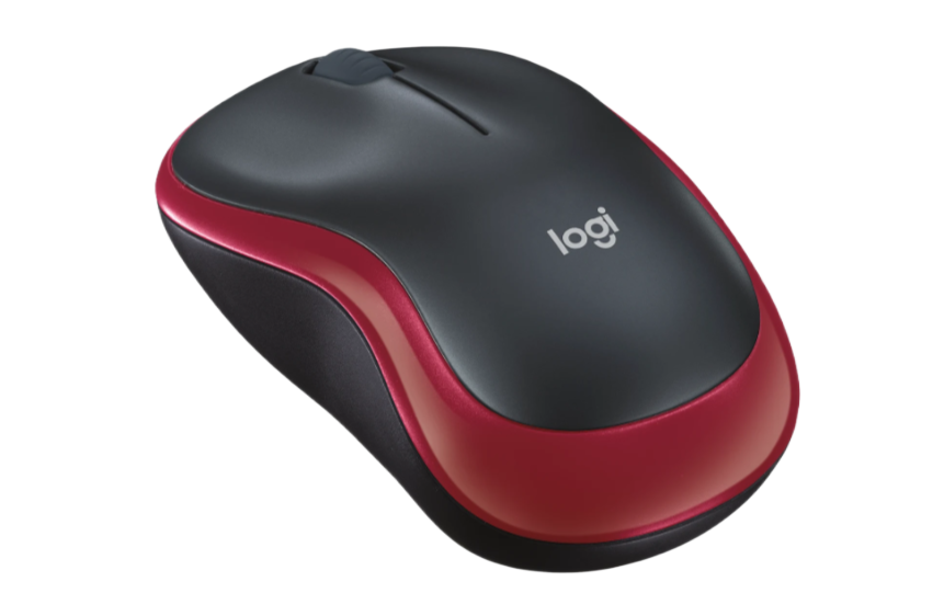 Logitech 3 Button Wireless Optical Optical Mice Red