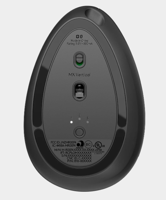 910-005448 Logitech 4 Button Wireless Ergonomic Wireless Mouse Optical Mice Grey