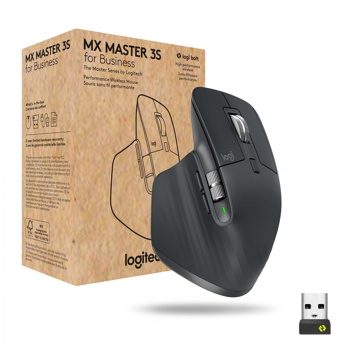 Logitech 7 Button Wireless Ergonomic Laser Mice Graphite