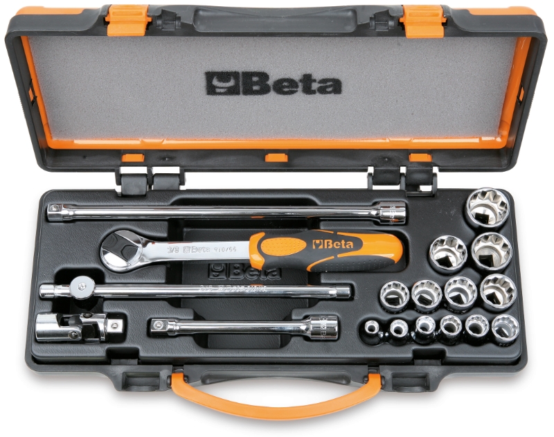 BETA 18-Piece 3/8 in Bi-Hexagonal Socket Set