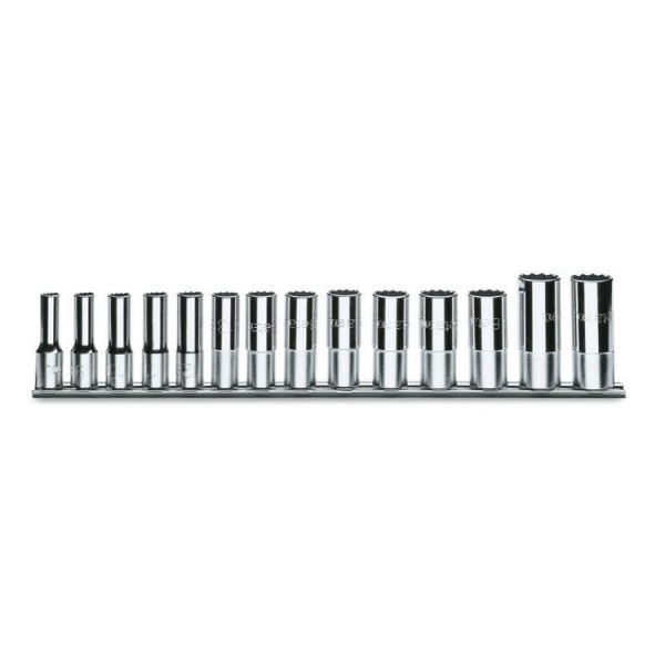 BETA 14-Piece 3/8 in Bi-Hexagonal Socket Set
