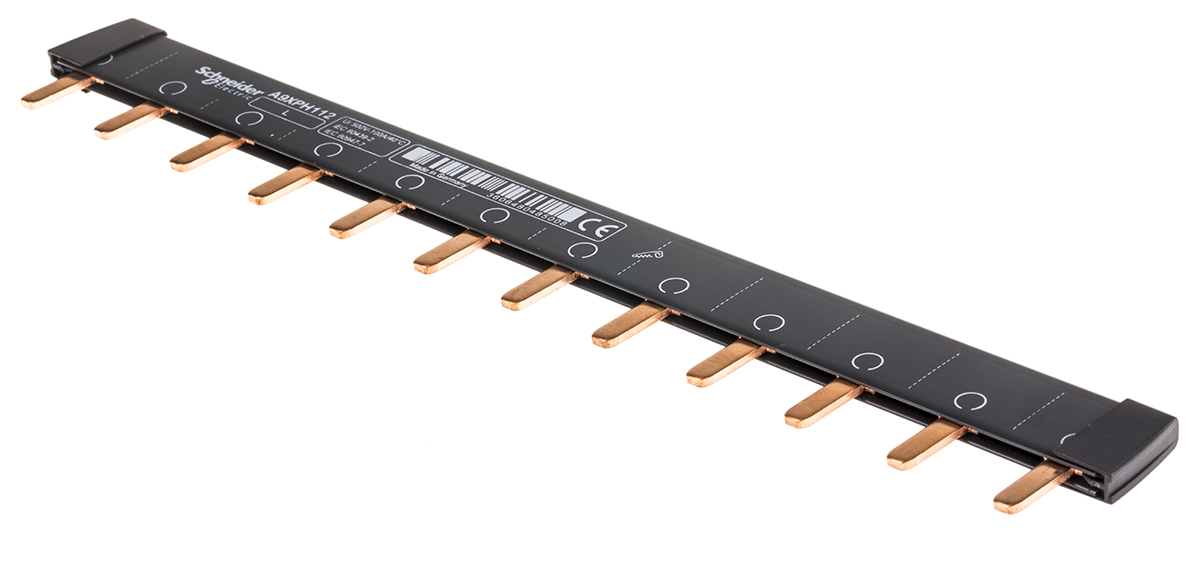 a9xph112 Schneider Electric 1 Phase Busbar, 12 Module, 415V