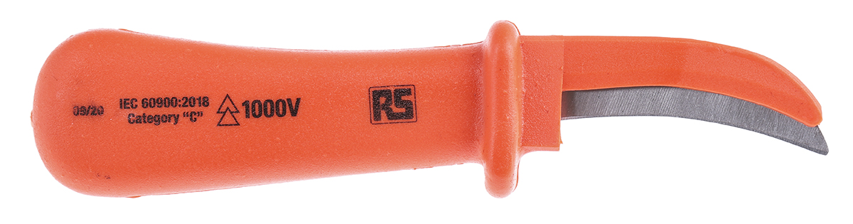 ITL Insulated Tools Ltd Cable Knife VDE/1000V Approved, 175 mm Overall, 65 mm Blade Hardened Steel