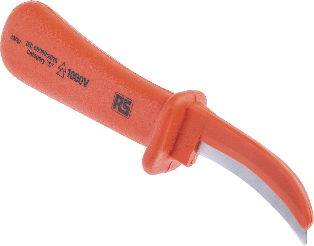 911-1156 ITL Insulated Tools Ltd Cable Knife VDE/1000V Approved, 175 mm Overall, 65 mm Blade Hardened Steel