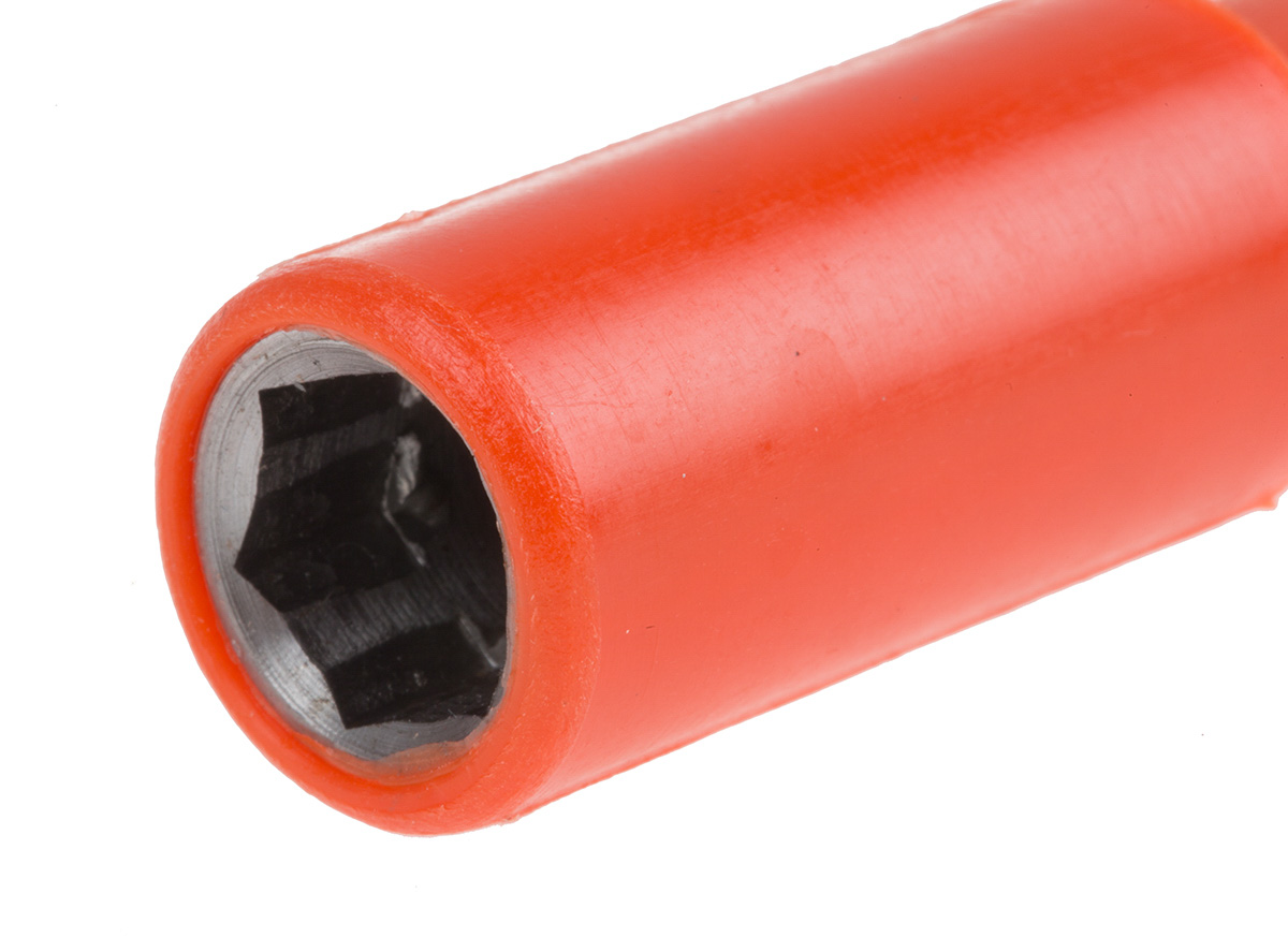 911-1528 ITL Insulated Tools Ltd Hexagon Nut Driver, 10 mm Tip VDE/1000V Approved, 105 mm Blade, 265 mm Overall