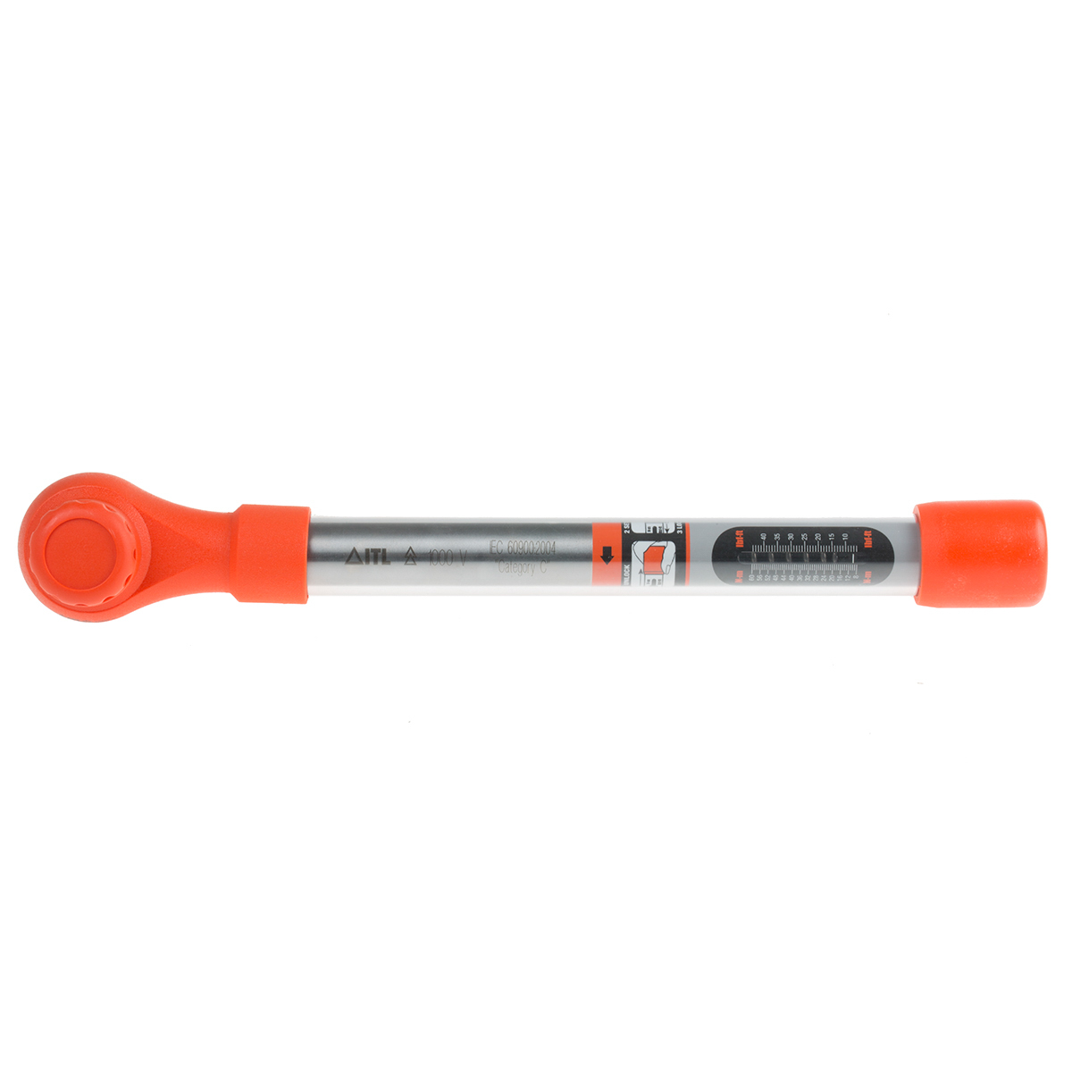 911-1531 ITL Insulated Tools Ltd Breaking Torque Wrench, 12 to 60 Nm, 1/2 in Drive, Square Drive, 350mm Overall