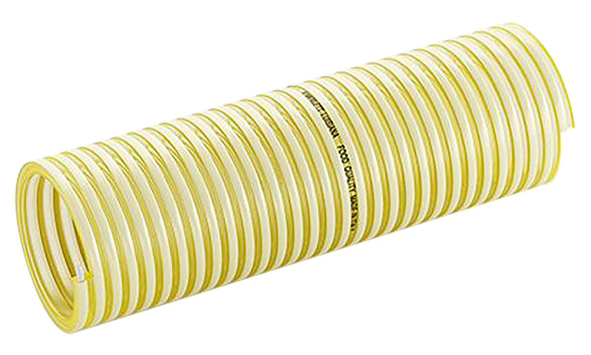 Contitech Luisiana Polyvinyl Chloride Polyvinyl Chloride Polyvinyl Chloride, Hose Pipe, 100 mm ID, 112 mm OD, Yellow, 10