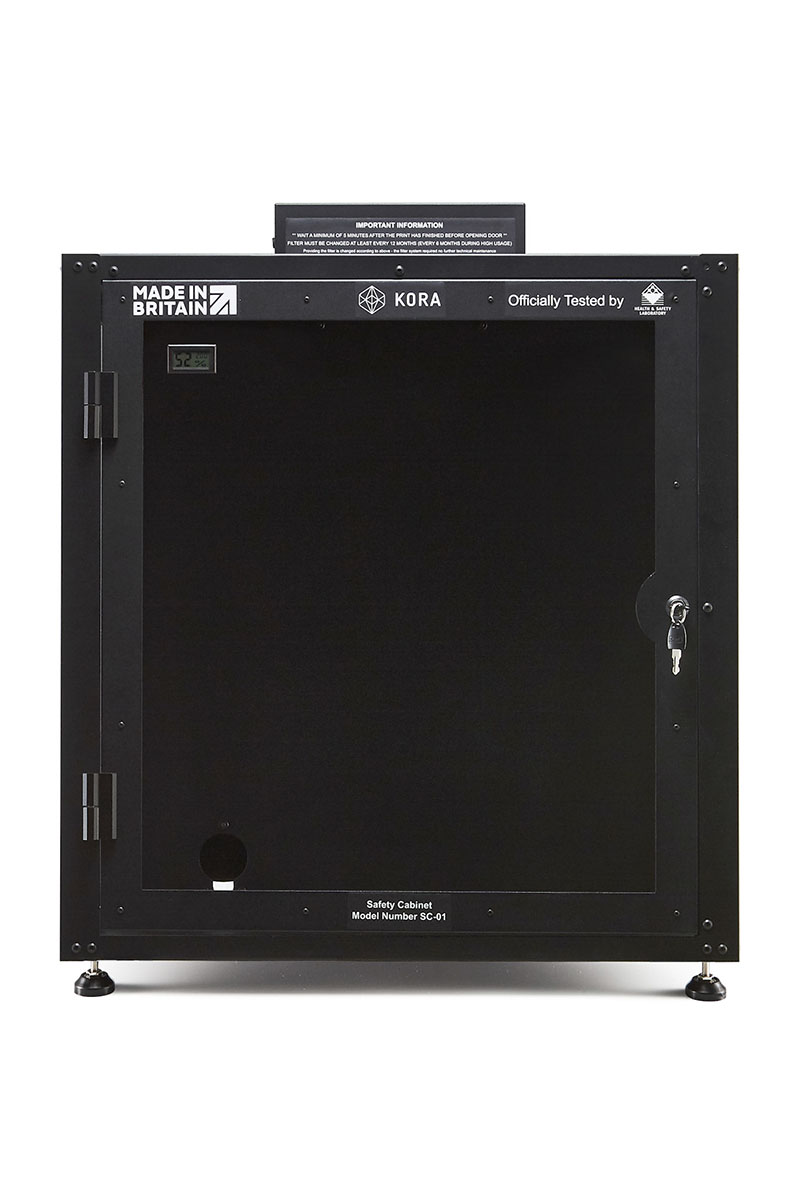 Kora Black 3D Printer Enclosure Powder Coated Steel 662 mm 662 mm 911078780 800 mm