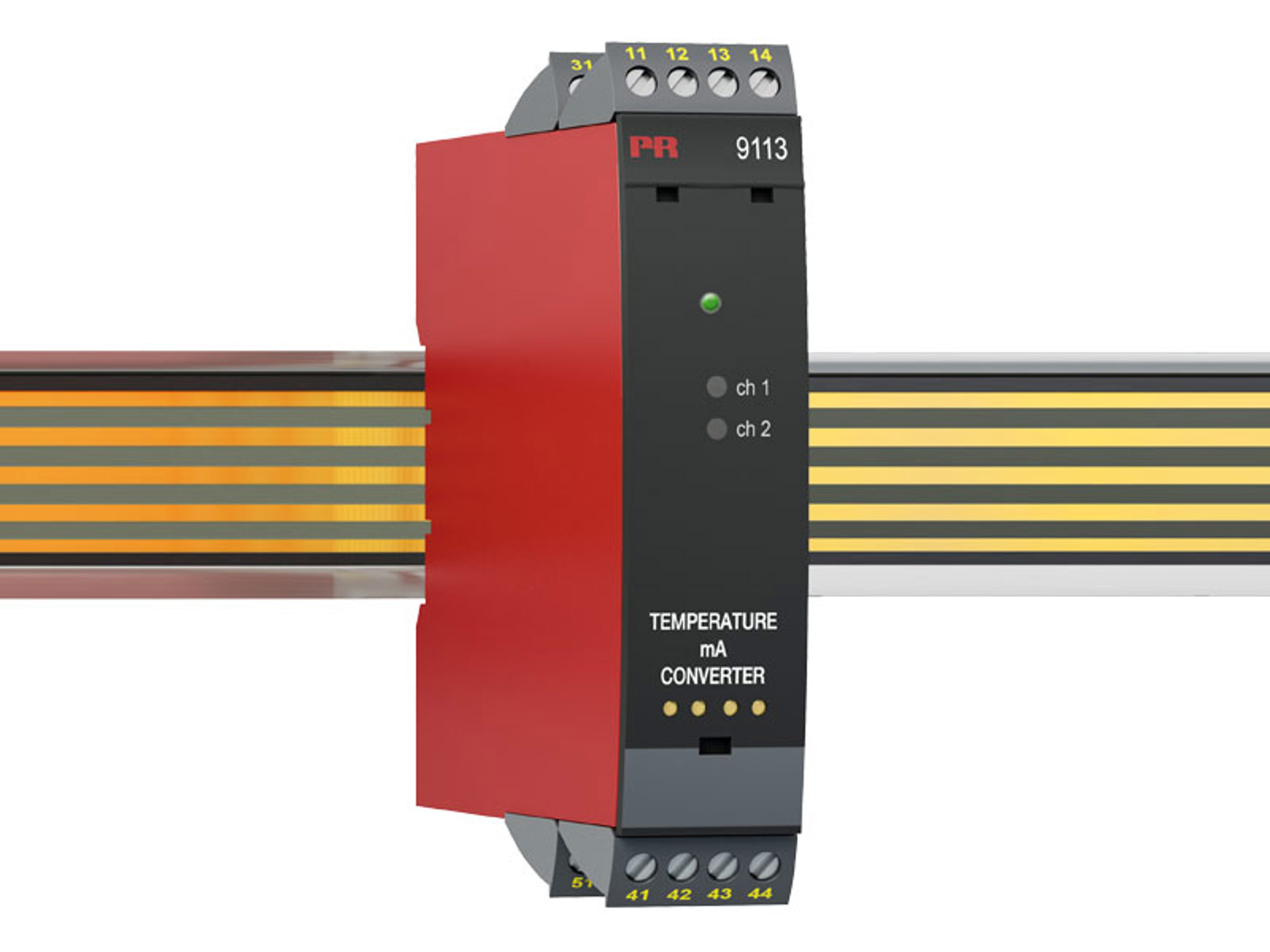PR Electronics 9100 Series Signal Conditioner, Thermocouple, Current, RTD Input, Current Output, 19.2V dc, 31.2 V dc