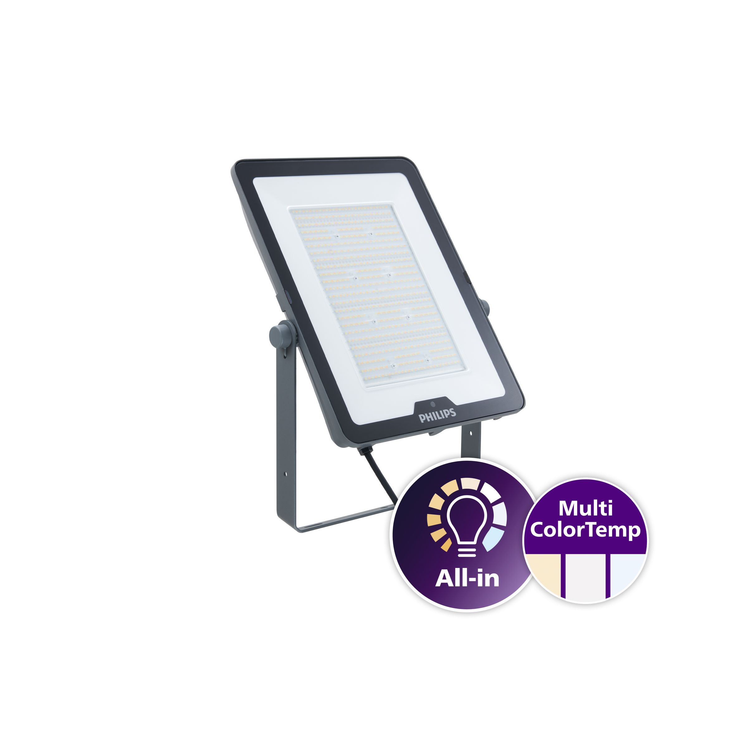 Philips Lighting BVP169 Floodlight, 1 LED, 135 W Grey, 15750 lm, IP65, 240V