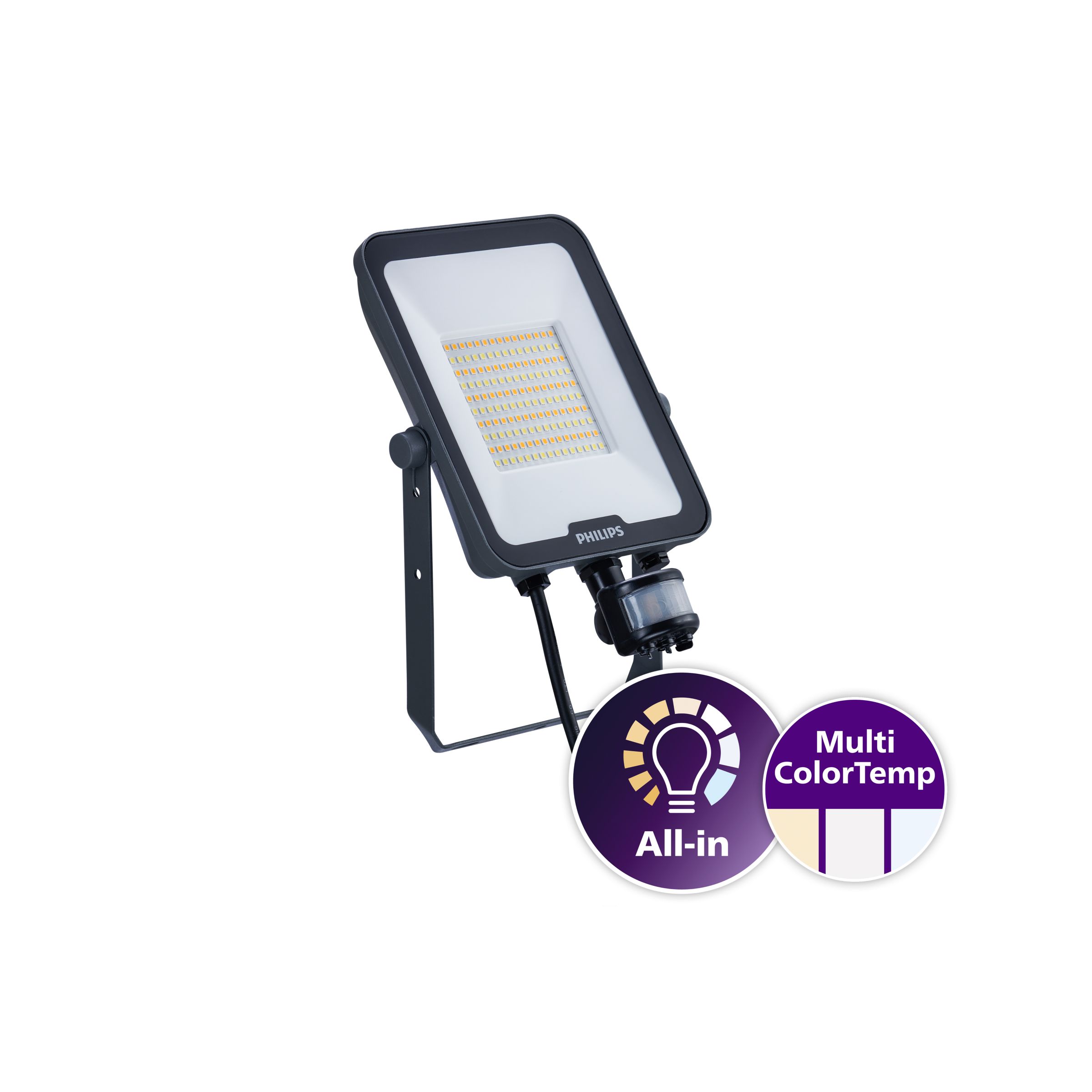 Philips Lighting BVP167 Floodlight, 1 LED, 50 W Grey, 6000 lm, IP65, 240V