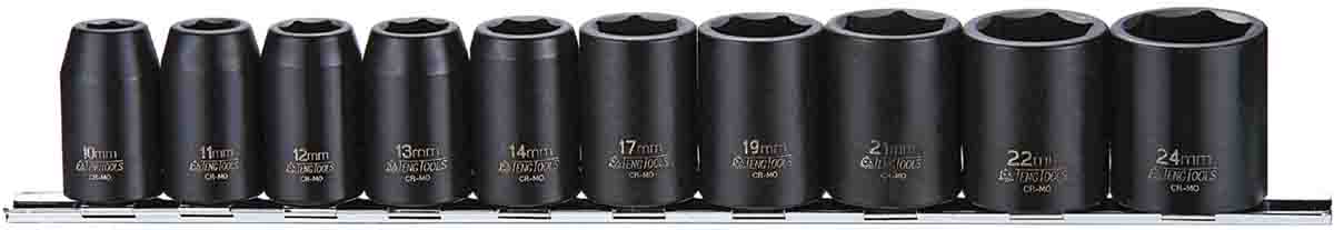 Teng Tools 10-Piece 1/2 in Regular Impact Socket