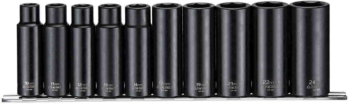 Teng Tools 10-Piece 1/2 in Deep Impact Socket