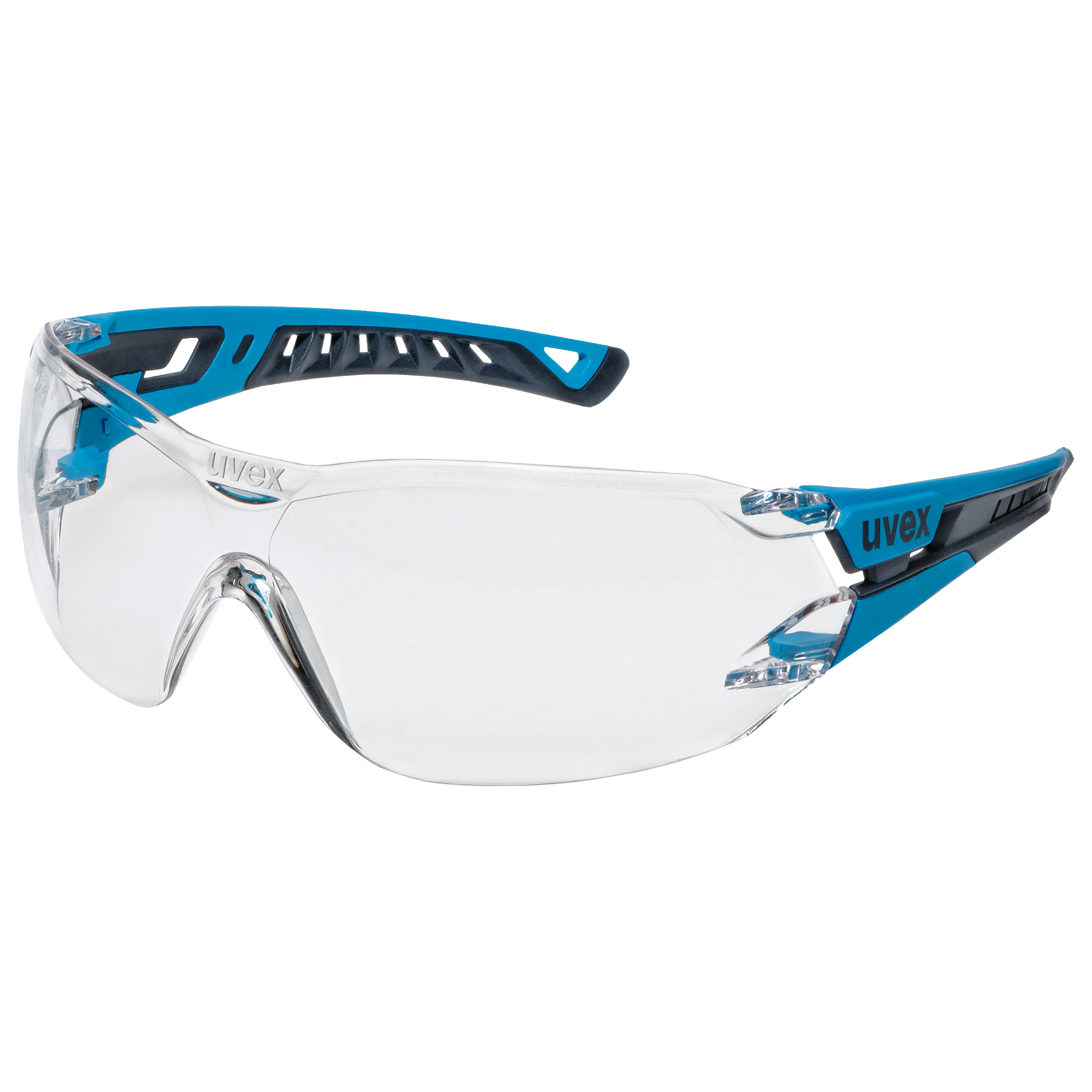 uvex pheos nxt Safety Glasses, Anti-Fog, Anti-Scratch, Clear, Anthracite, Blue Polycarbonate Lens, Thermoplastic