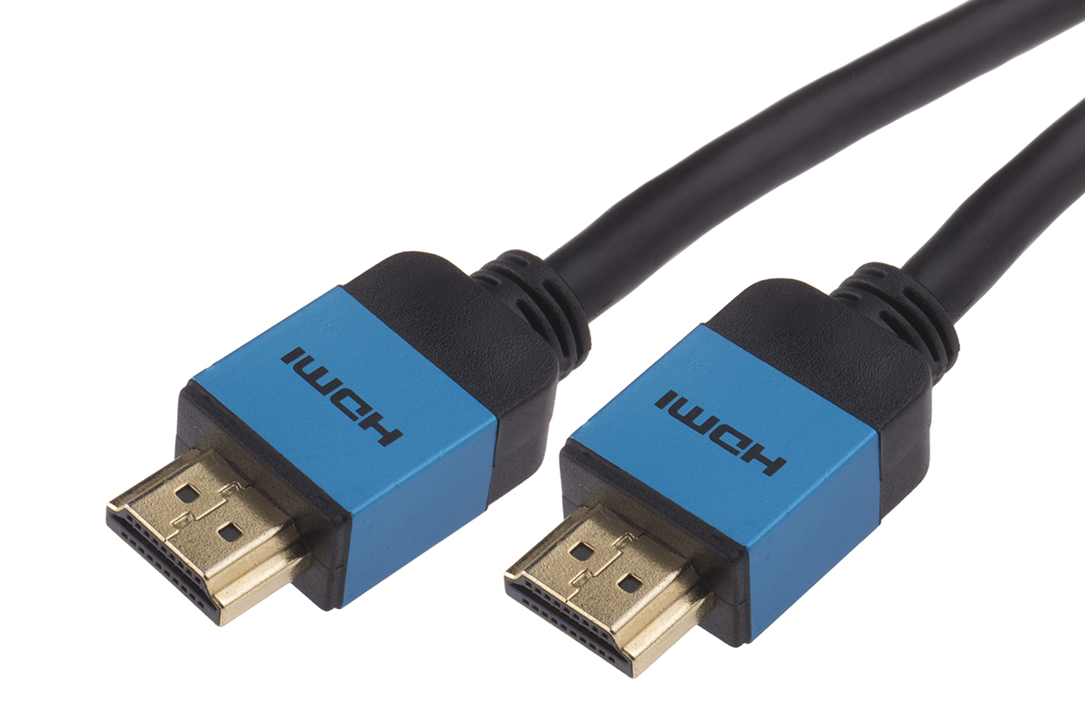 RS PRO, 7.5 m HDMI Cable, - Male HDMI to Male HDMI, High Speed, Blue