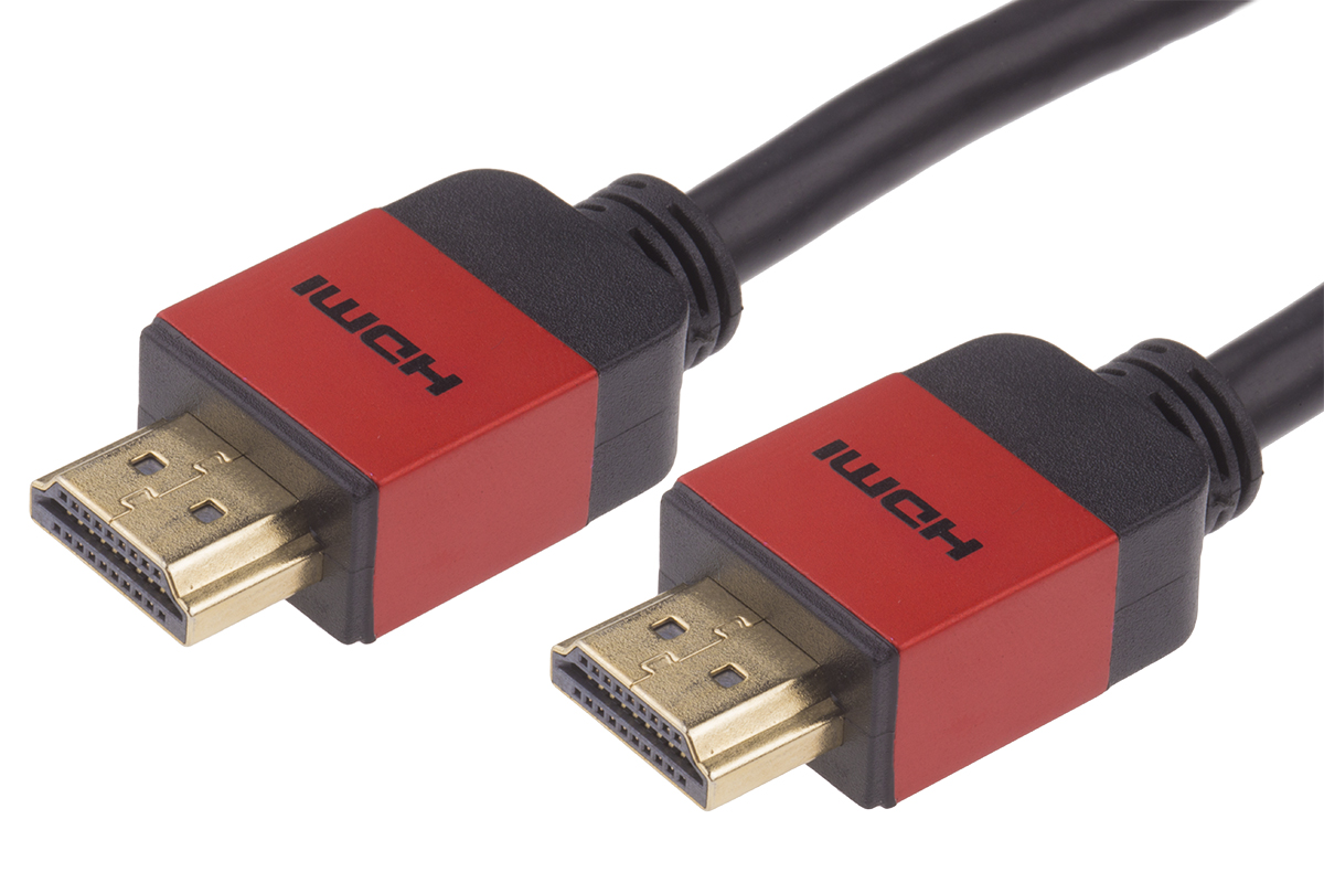 RS PRO, 7.5 m HDMI Cable, - Male HDMI to Male HDMI, High Speed, Red