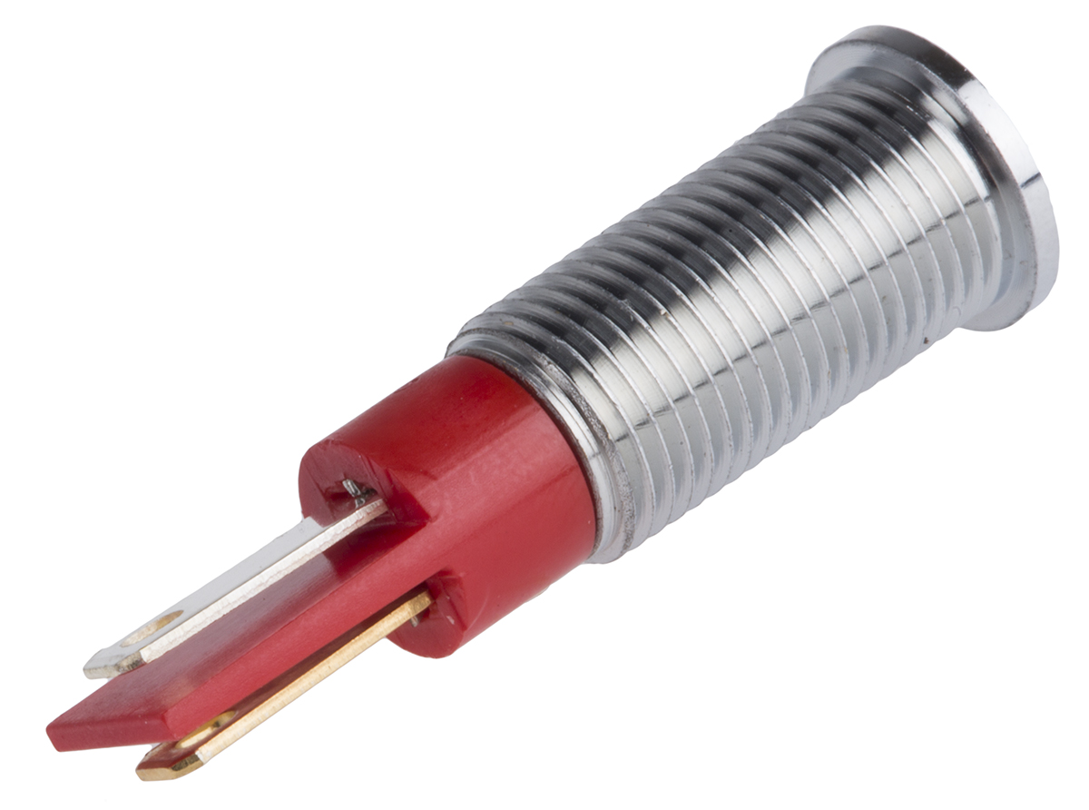 913-8703 RS PRO Red Panel Mount Indicator, 24V dc, Solder Lug Termination, IP67