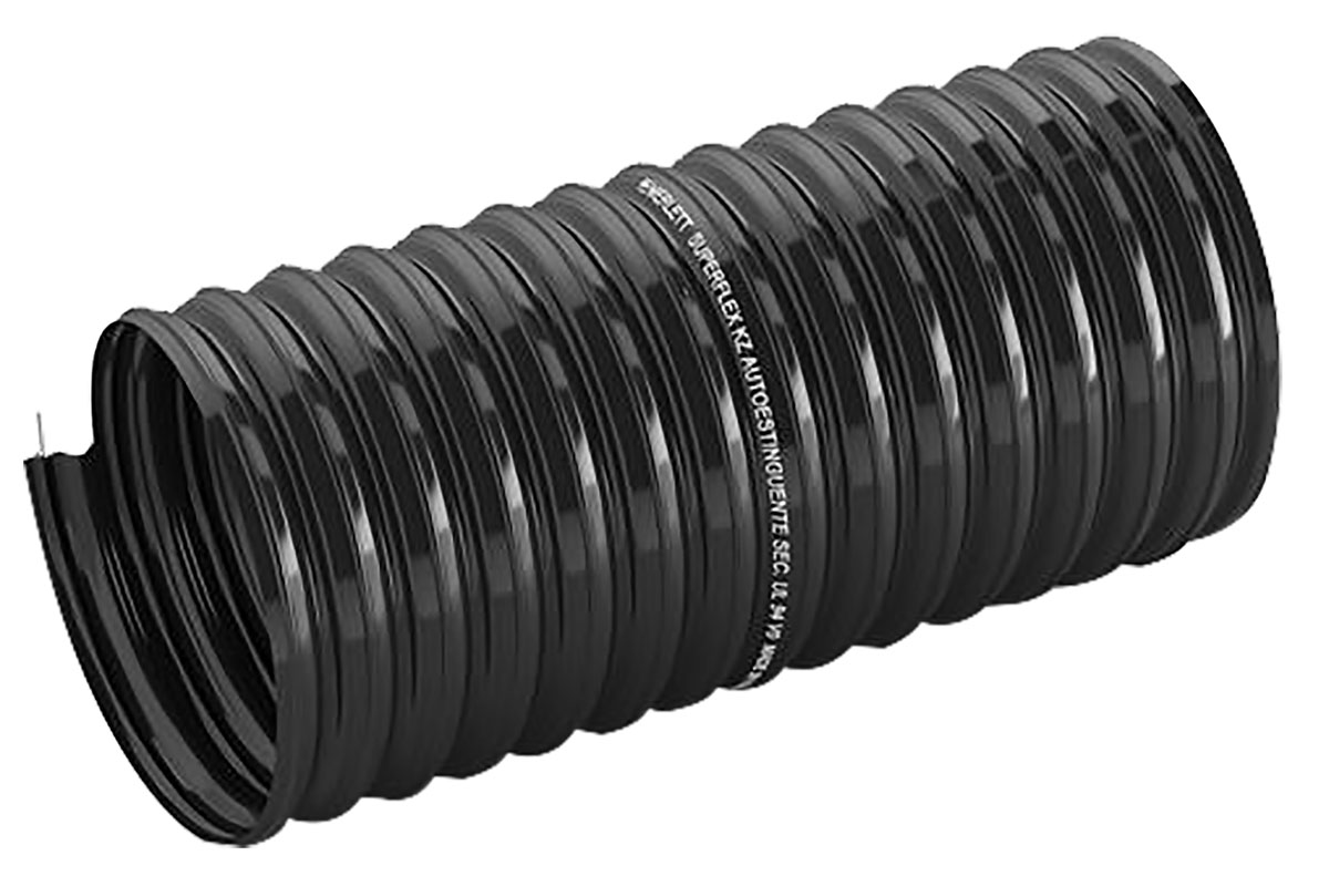 Contitech Black Polyvinyl Chloride Reinforced Flexible Ducting, 5 m