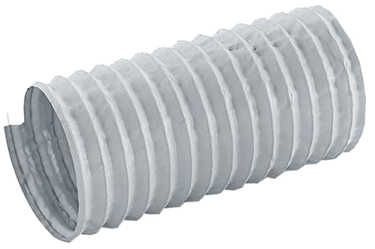 Contitech Grey Polyvinyl Chloride, Polyethylene Terephthalate Reinforced Flexible Ducting, 12 m, 203 mm ID