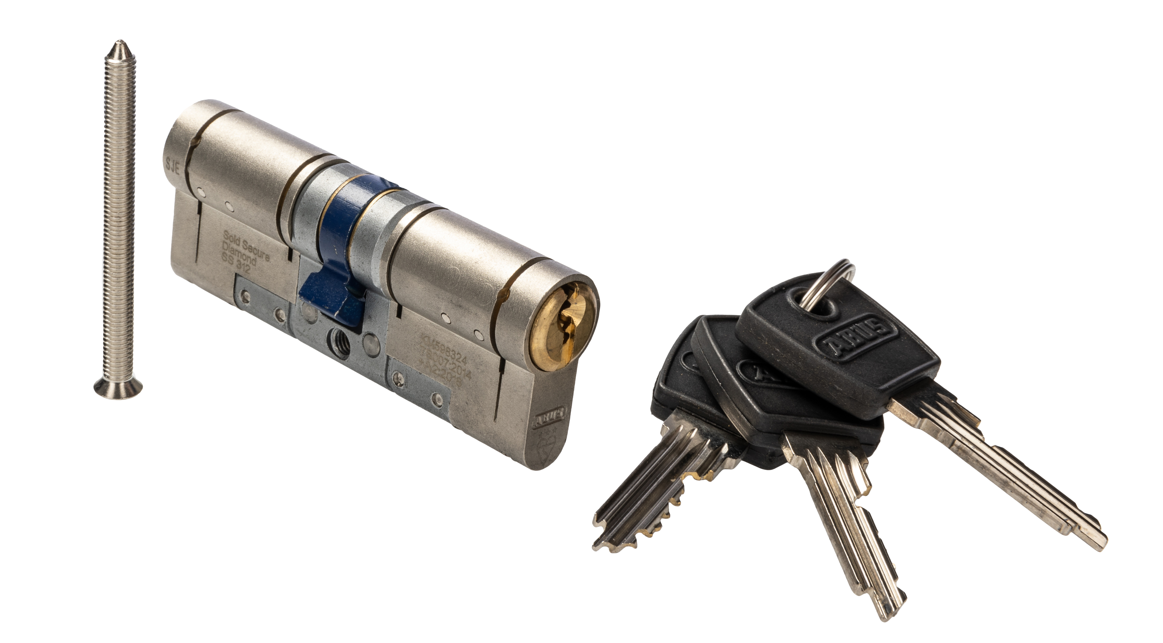 ABUS Brass Euro Cylinder Lock (80mm)