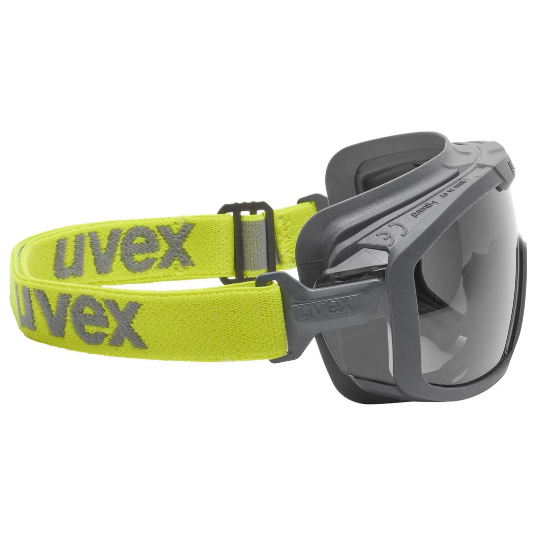 9143283 uvex Uvex i-guard Anti-Fog, Impact Resistant, Anti-Scratch Safety Goggles with Grey Lenses