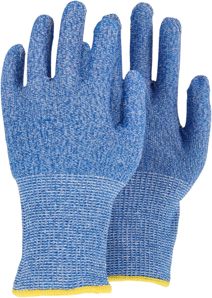 Tegera 916 Blue Elastane, HPPE, Polyester, Stainless Steel Fibre Yarn Cut Resistant Gloves, Size 9