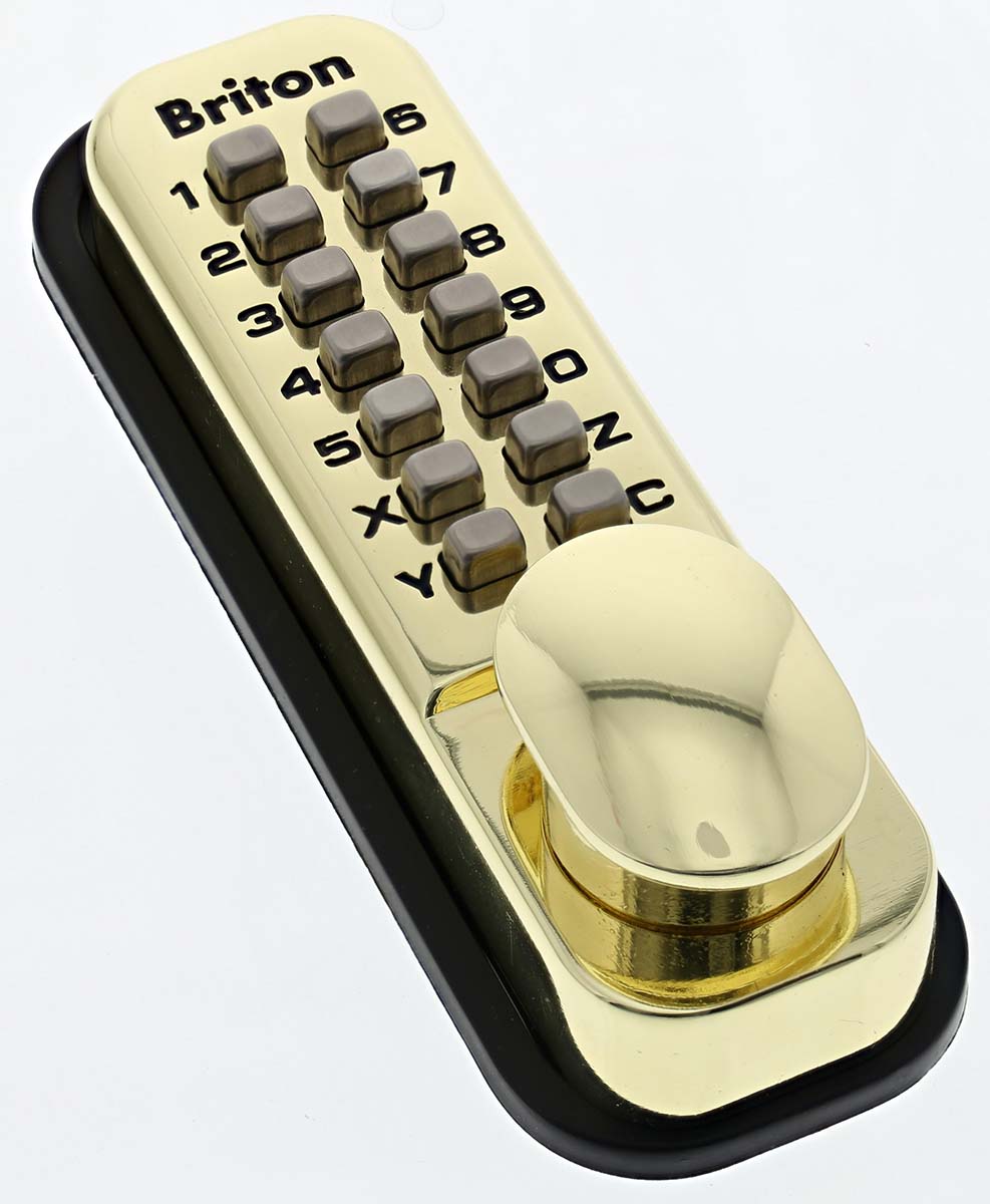 Briton Brass Mechanical Polished Code Lock