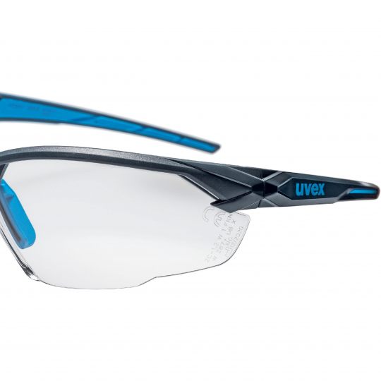 9181265 uvex suXXeed Safety Glasses, Anti-Fog, Resistance to High Speed Particles, Scratch Resistant, Clear Polycarbonate Lens,