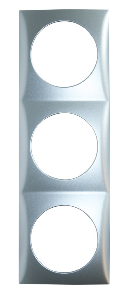 Berker Silver 3 Gang Light Switch Cover