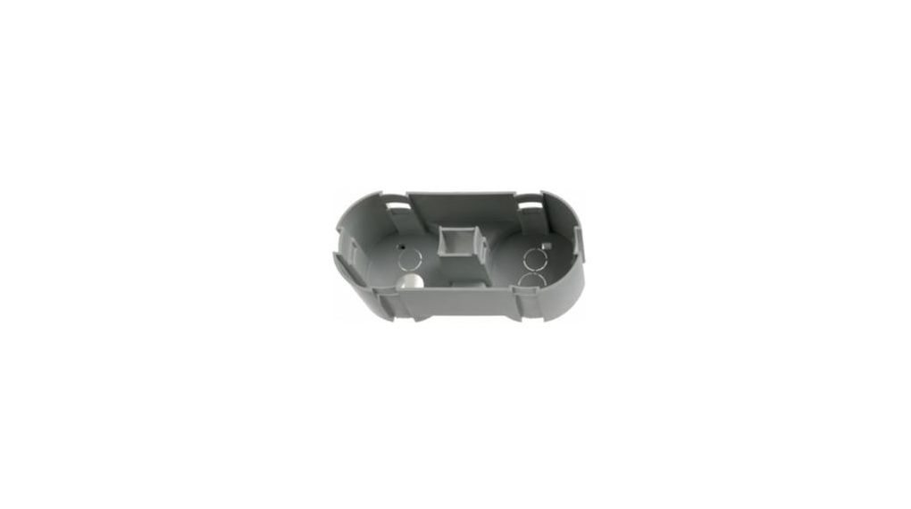 Berker Integro Grey Grey Back Box, Flush Mount, 2 Gangs 36 mm 36mm 36 mm
