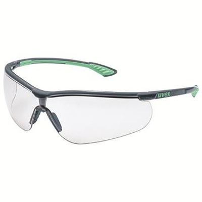 uvex sportstyle planet Safety Glasses, Anti-Scratch, Anti-Fog, Clear, Anthracite Polycarbonate Lens, Thermoplastic