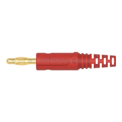 Schutzinger Red Male Banana Connector, 4 mm Connector, Solder Termination, 32A, 30 V ac, 60 V dc, Gold Plating