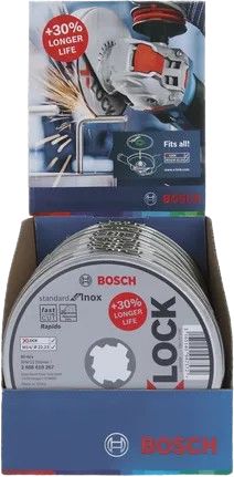 2608619267 Bosch X-LOCK Cutting Disc, 125mm x 1mm Thick, 10 in pack