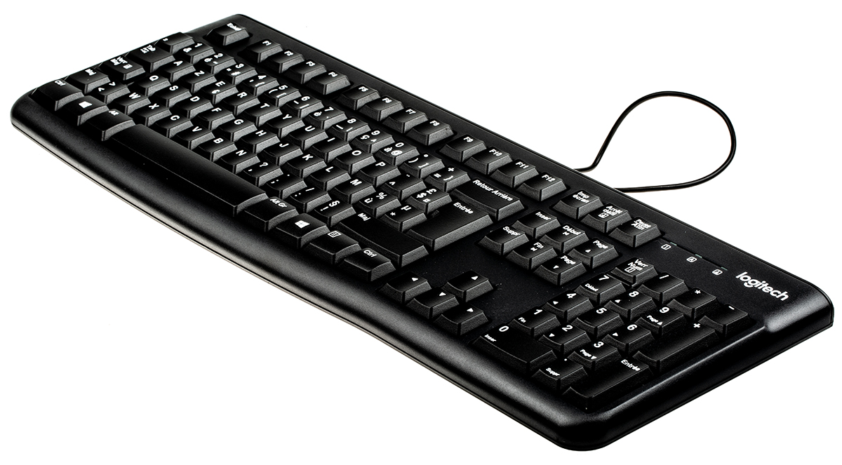 920-002515 Logitech K120 Wired USB Standard Keyboard, AZERTY, Black
