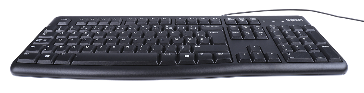 920-002539 Logitech MK120 Wired Standard Keyboard & Mouse Set, AZERTY (France), Black
