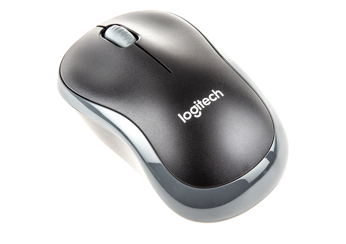 920-003986 Logitech MK330 Wireless Standard Keyboard & Mouse Set, QWERTY, Grey, Black, Keyboard: Black
