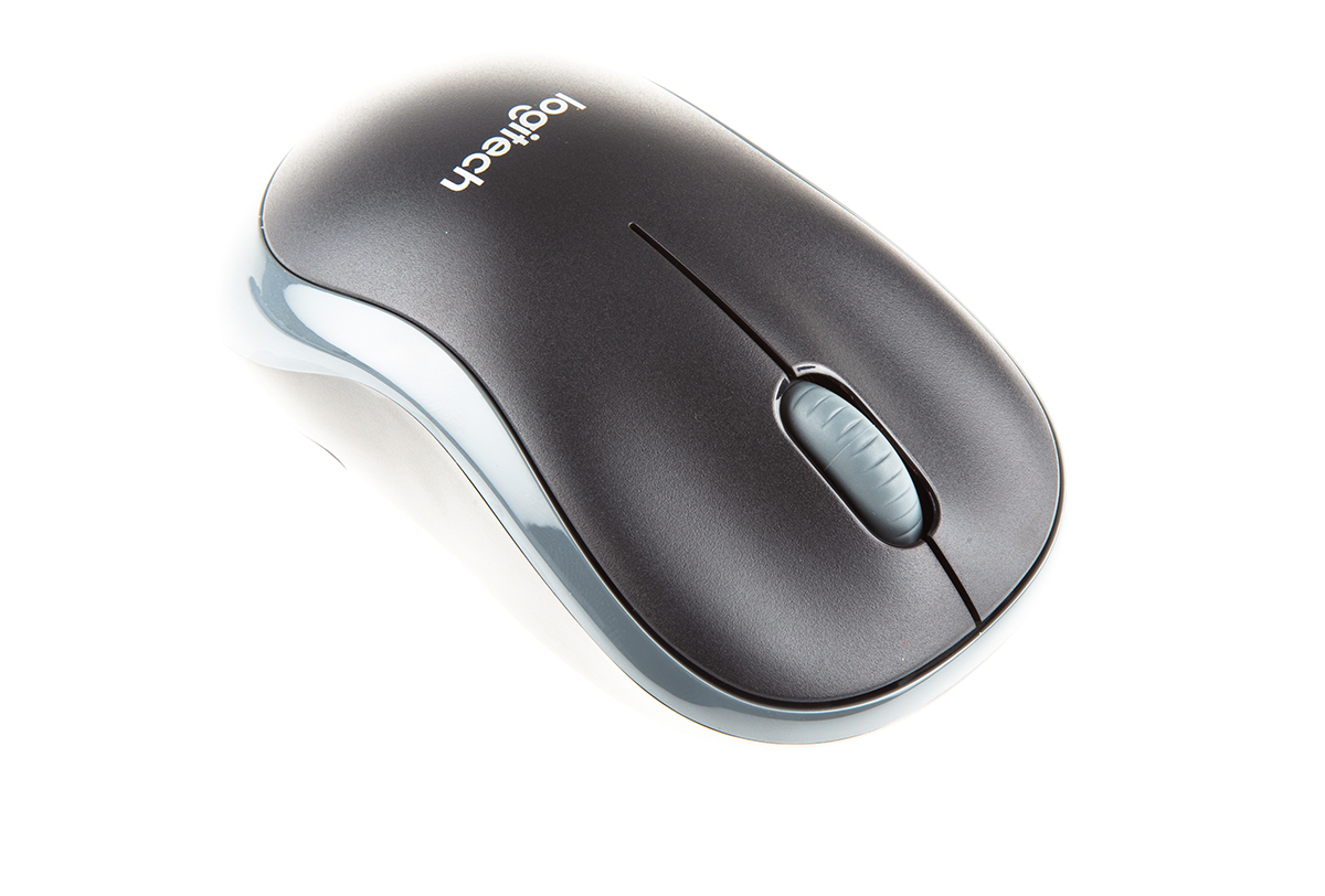 920-003986 Logitech MK330 Wireless Standard Keyboard & Mouse Set, QWERTY, Grey, Black, Keyboard: Black
