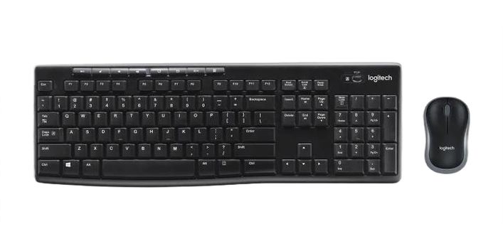Logitech MK270 Wireless Keyboard and Mouse Combo Wireless Standard Keyboard & Mouse Set, QWERTY (Italy), Black