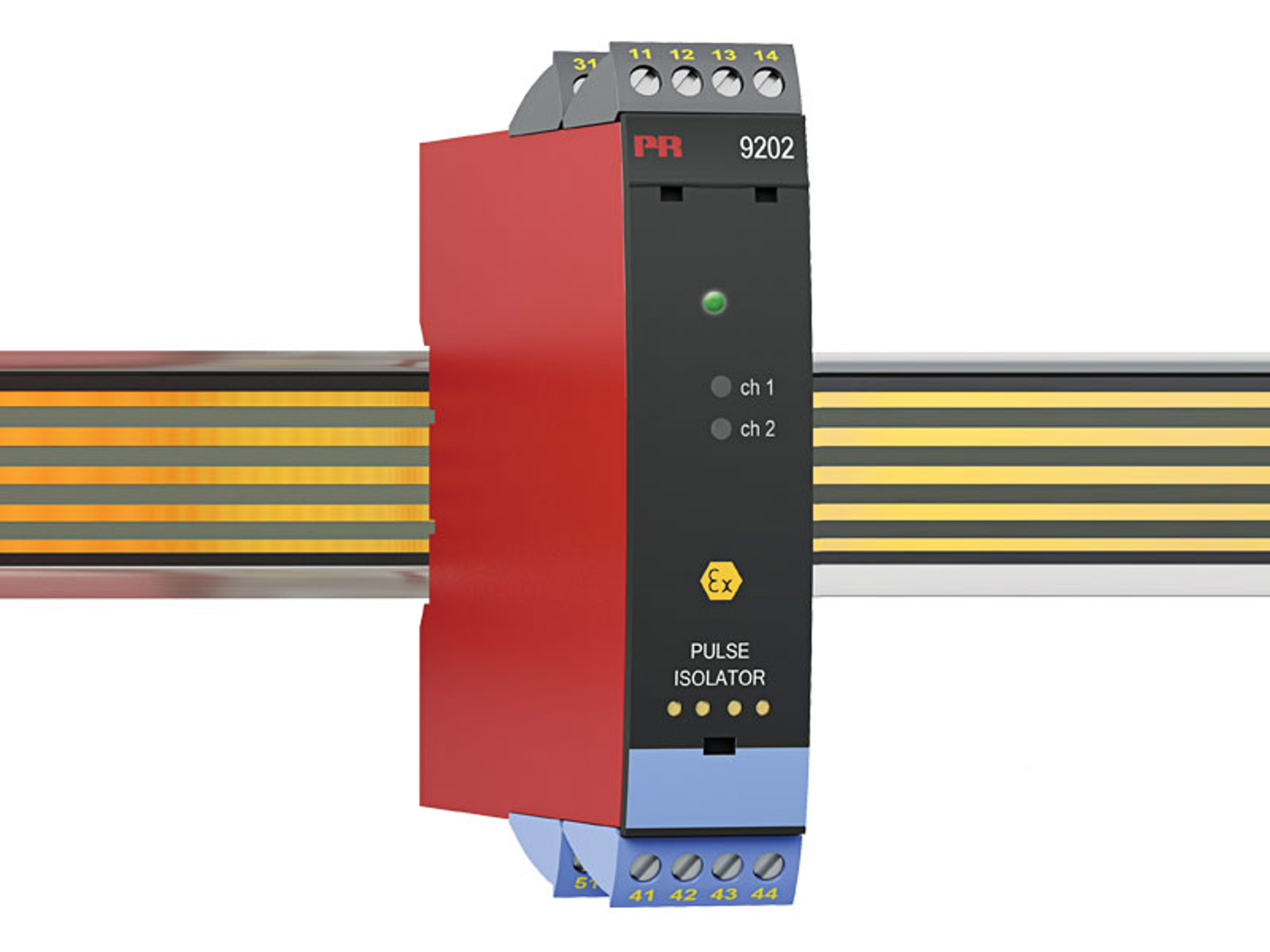 PR Electronics 9200 Series Pulse Isolator, Switch Input, Relay Output, 19.2V dc, 31.2 V dc Supply, ATEX