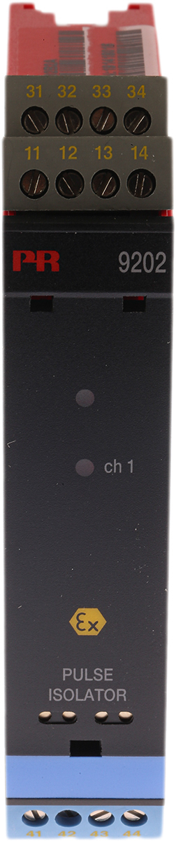 PR Electronics 9200 Series Pulse Isolator, Switch Input, Relay Output, 19.2V dc, 31.2 V dc Supply, ATEX