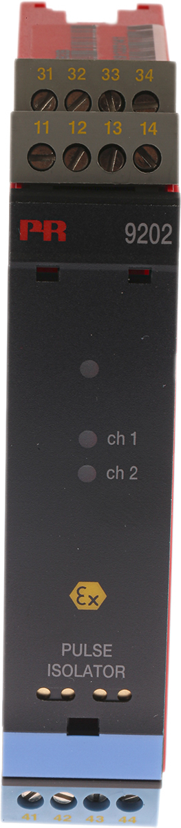 PR Electronics 9200 Series Pulse Isolator, Switch Input, Relay Output, 19.2V dc, 31.2 V dc Supply, ATEX