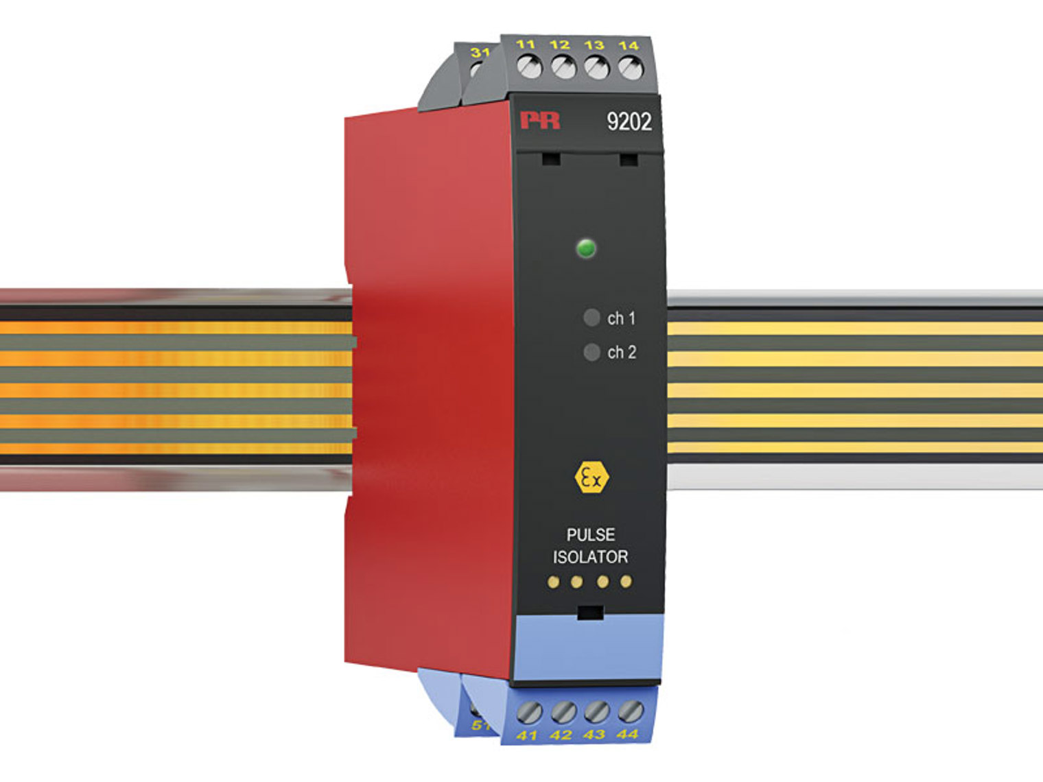 PR Electronics 9200 Series Pulse Isolator, Switch Input, Relay Output, 19.2V dc, 31.2 V dc Supply, UL, Zone, DNV GL,