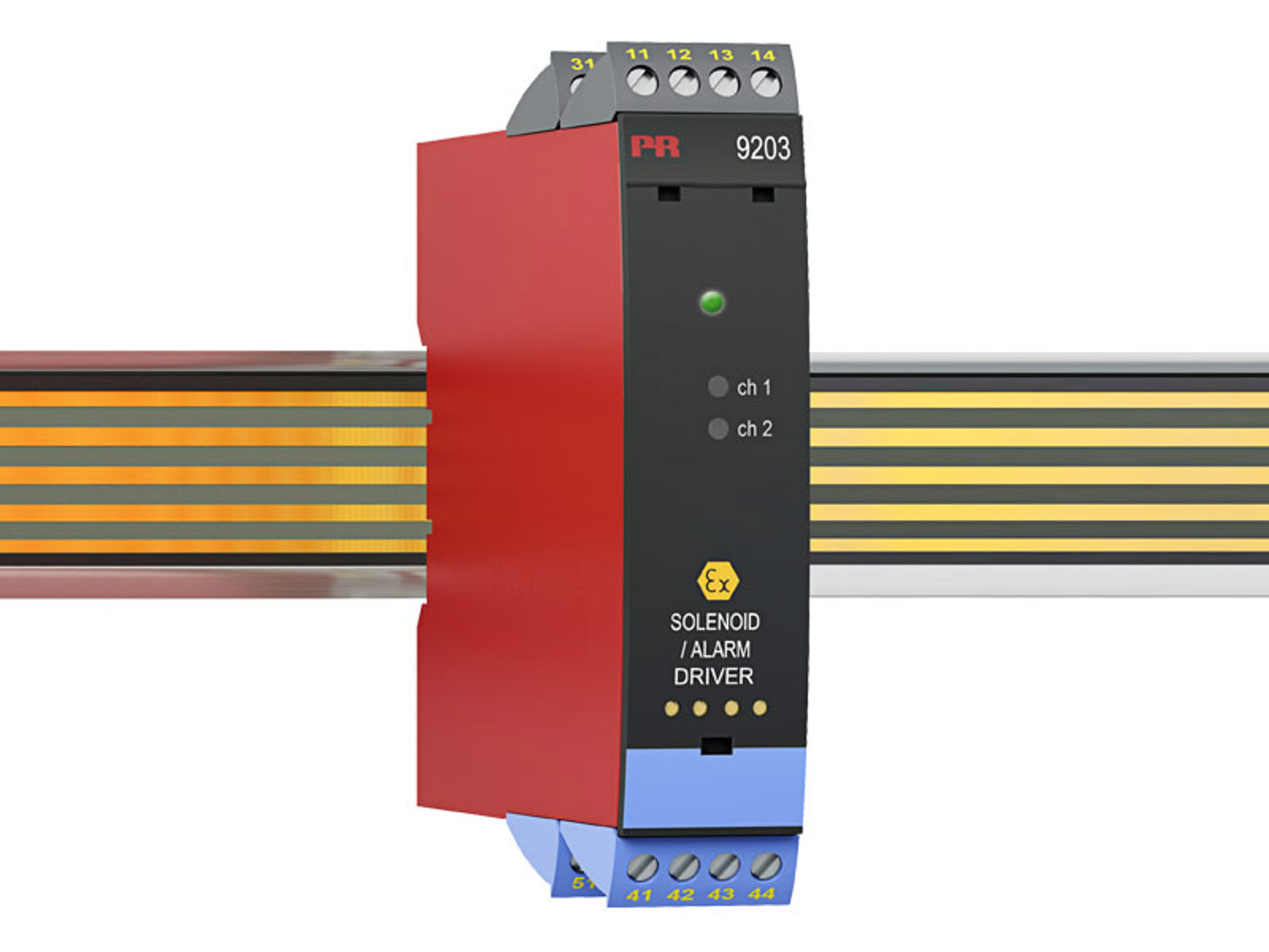 PR Electronics 9200 Series Solenoid Driver, PNP Input, Relay Output, 19.2V dc, 31.2 V dc Supply, ATEX