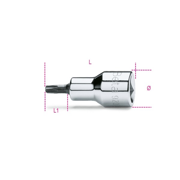 BETA Screwdriver Bit, 12.7 mm Tip, T25 Tip, Torx Drive 1-Piece