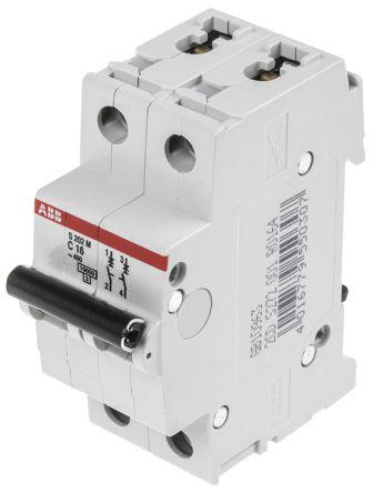 2cds272001r0164 ABB System M Pro S200 MCB Mini Circuit Breaker 2P, 16 A, 10 kA, Curve C