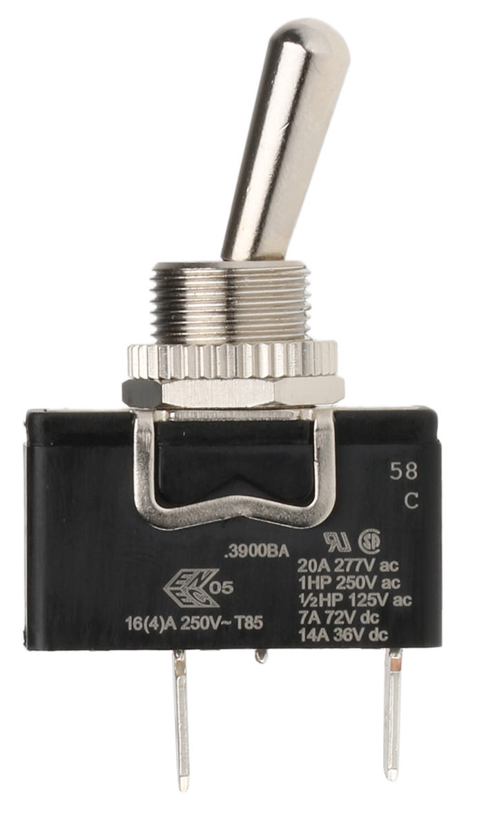 c3900baaaa Arcolectric (Bulgin) Ltd Toggle Switch, Panel Mount, On-Off, SPST, Tab Terminal, 250V ac