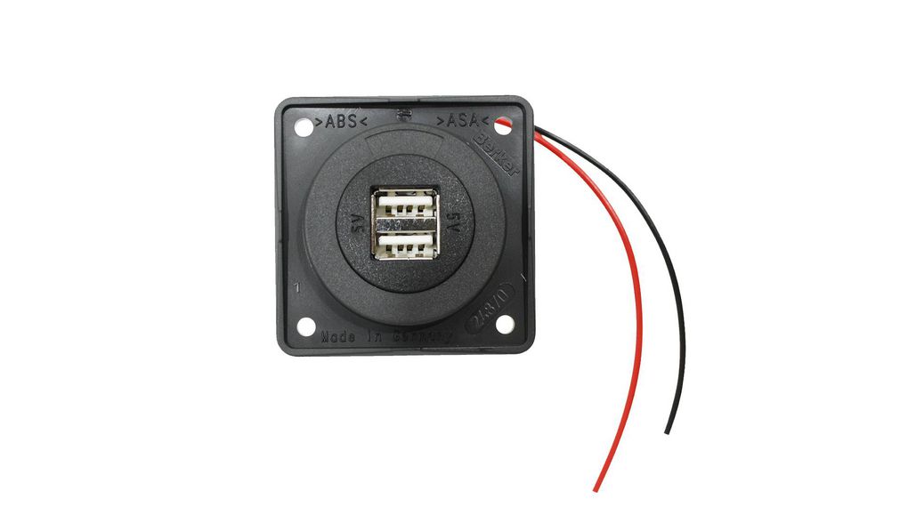 Berker 926 Black Plug Socket, 5A, USB Type A