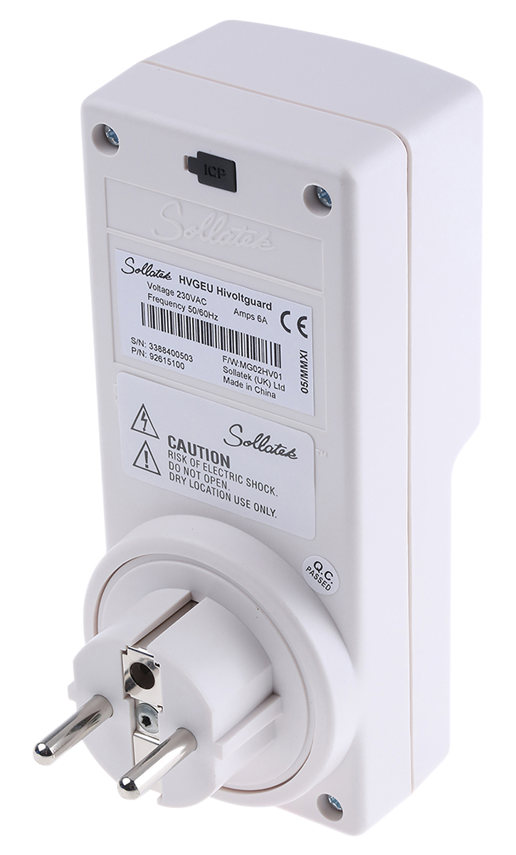 92615100 Sollatek Voltage Switcher 230V ac 5 A, 1380VA, Plug-in