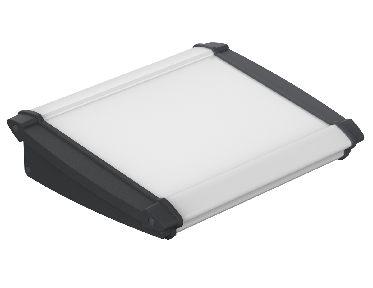 Bopla Alu-Topline Series Black, Natural ABS, Aluminium Desktop Enclosure Sloped Front, 200 mm 53.2 mm, 181.2 mm